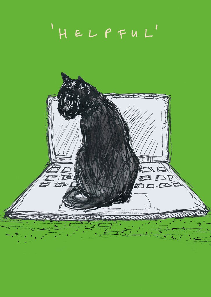 Helpful Cat Postcard