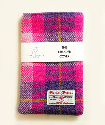Harris Tweed E Reader Cover Pink Purple