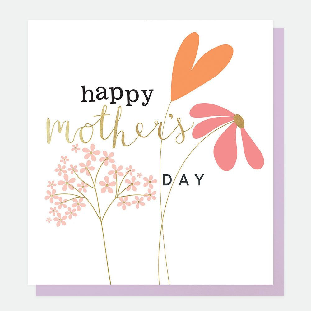 Happy Mothers Day Flowers Foil Card