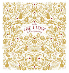 The One I Love At Christmas Time Foiled Card