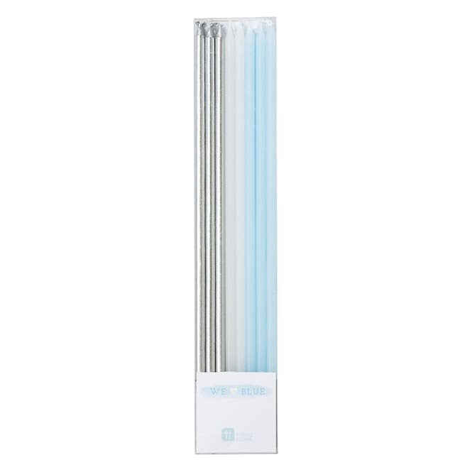 Pack of Thin Blue Candles
