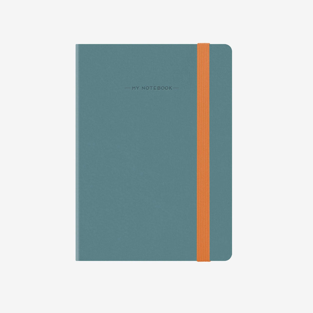 Blue Matt Notebook Small Plain Blue Grey Notebook - Paper Tiger