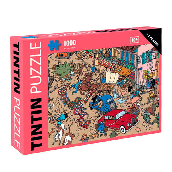 Tintin Accident Chaos 1000 Piece Jigsaw Puzzle - Paper Tiger