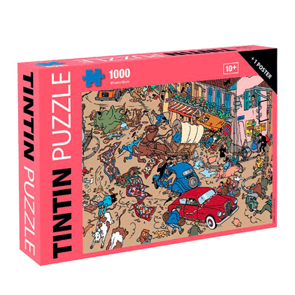 Tintin Accident Chaos 1000 Piece Jigsaw Puzzle