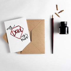 My Dad My Hero Letterpress Card