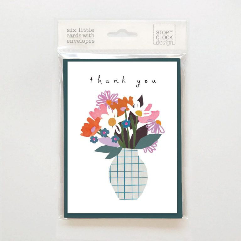 Thank You Flowers in Vase Pack of 6 Cards