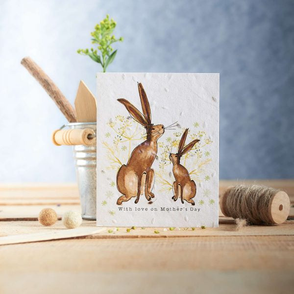 With Love on Mother’s Day Bunny Seed Card - Paper Tiger