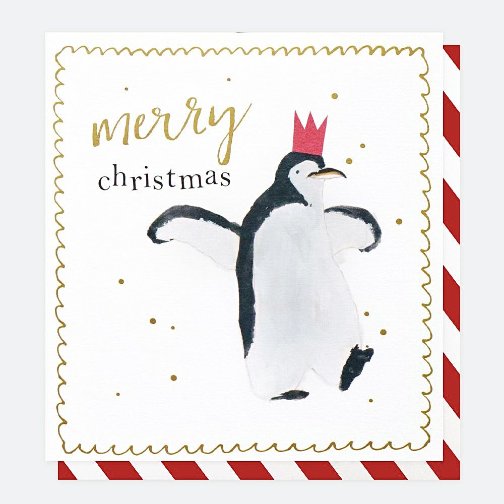 Painted Penguin Pack of Eight Christmas Cards
