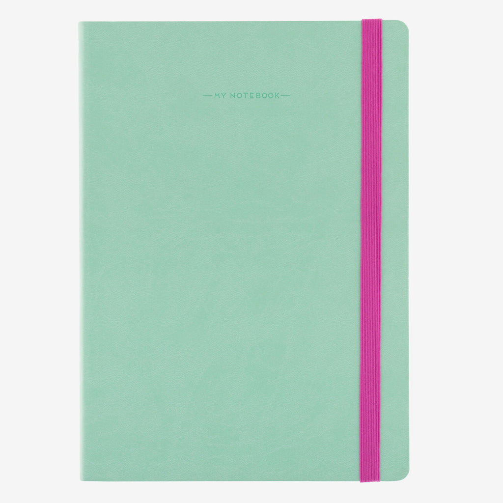 Large Plain Aqua Notebook