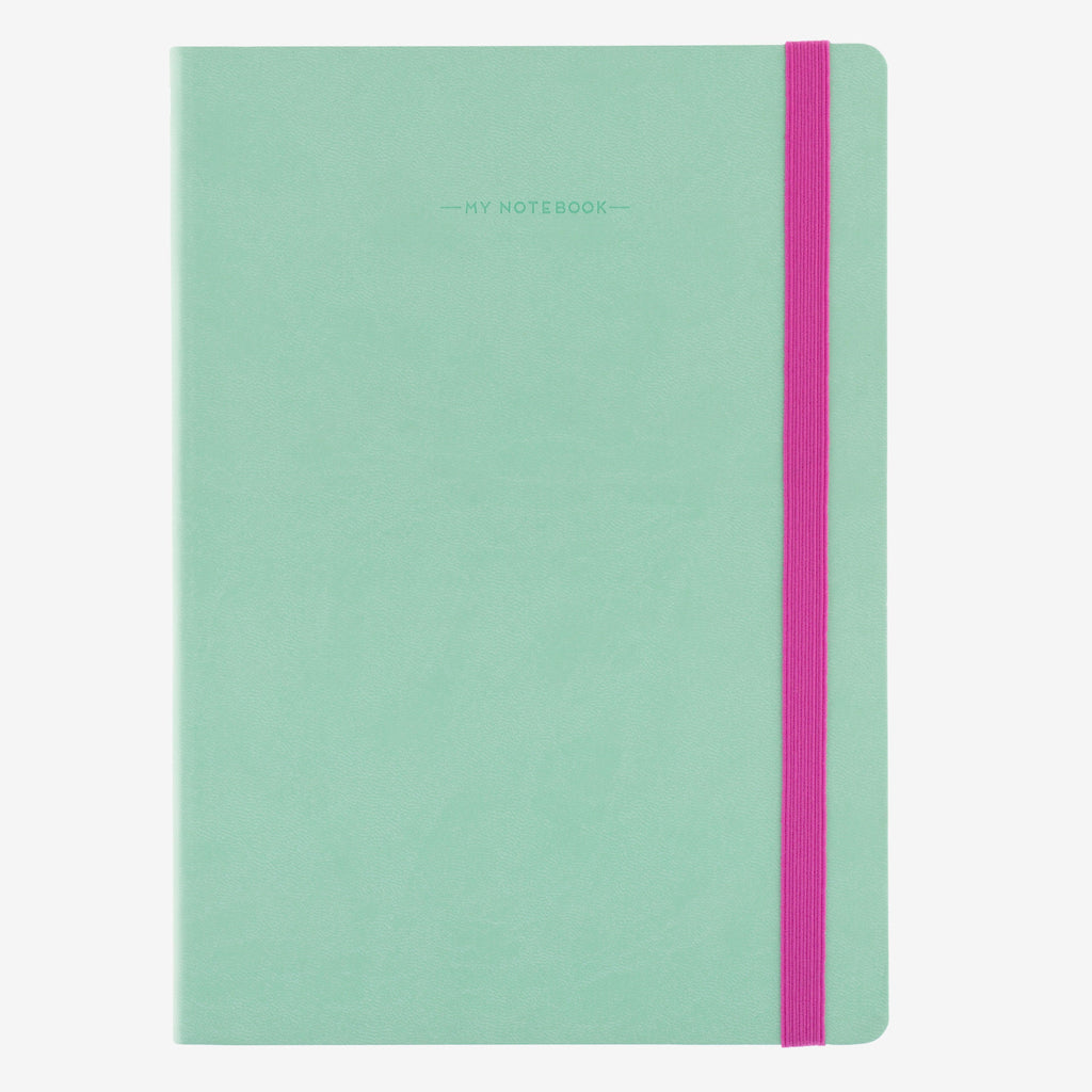 Large Squared Aqua Notebook