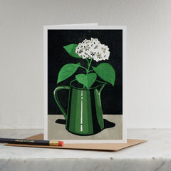 Hydrangea Linocut Card