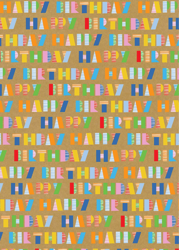 Happy Birthday Bright Craft Sheet Wrap