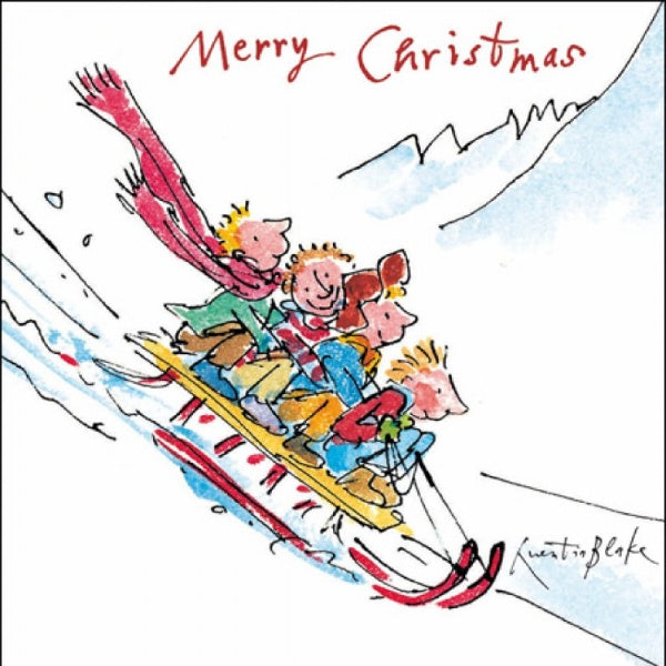 Snow Ride Quentin Blake Charity Pack of 5 Christmas Cards