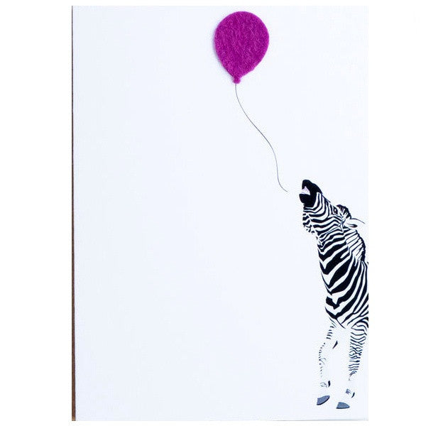 Party Zebra Birthday Card