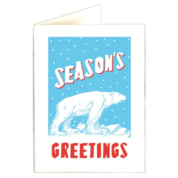 Season's Greetings Polar Bear Pack of 5 Cards