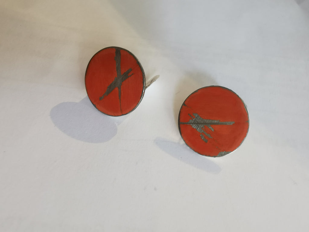 Small Orange Buoy Studs