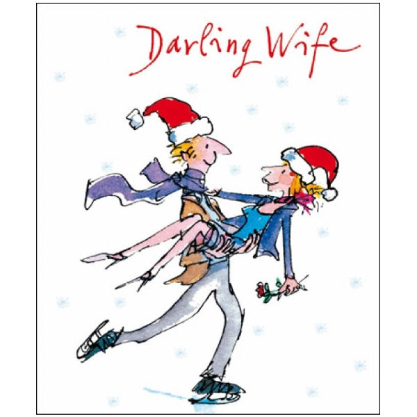 Darling Wife Perfect Team Quentin Blake Christmas Card