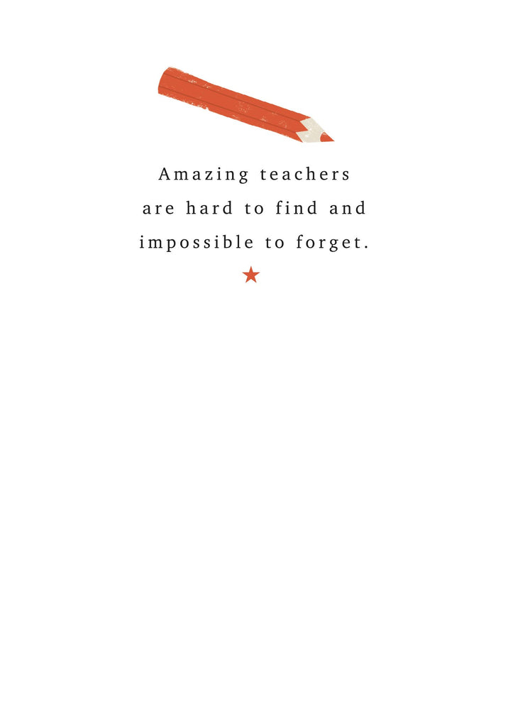 Amazing Teacher Card