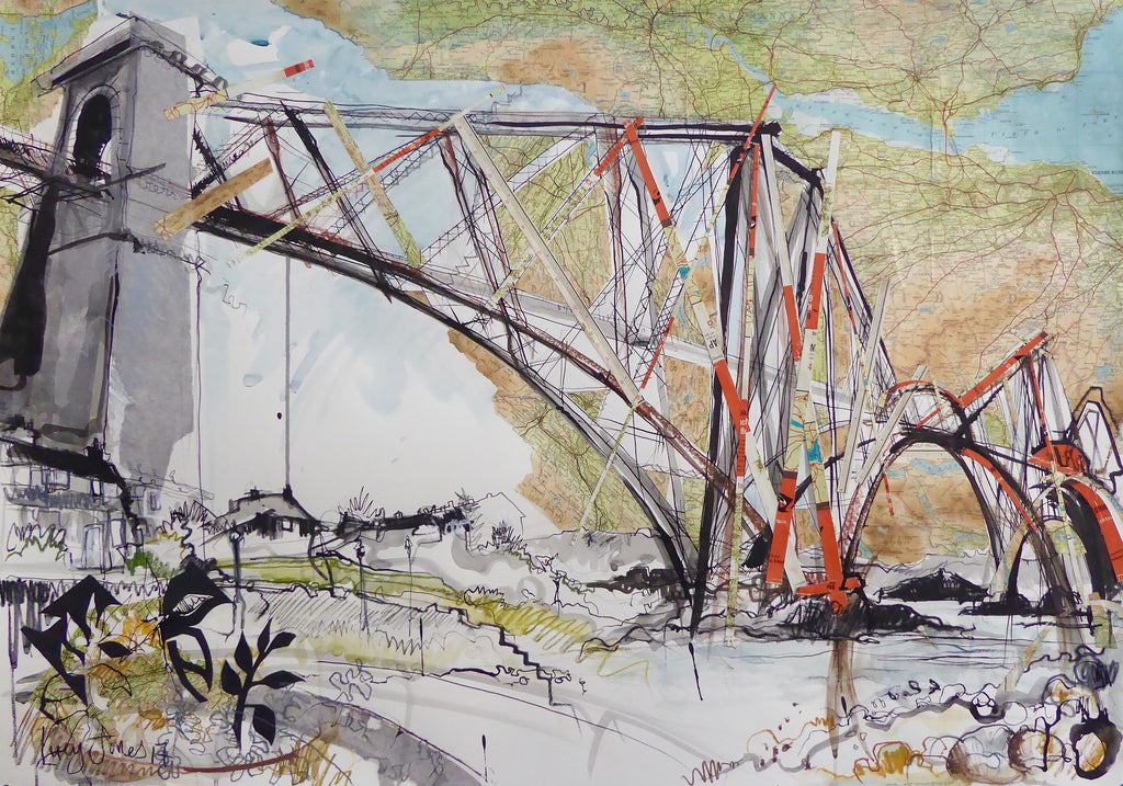 Forth Rail Bridge Too Card by Lucy Jones