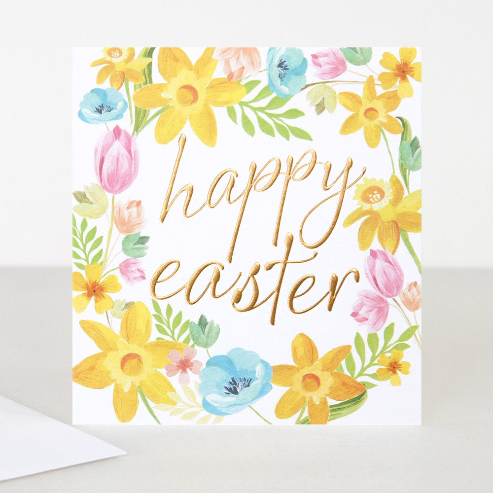 Happy Easter Floral Card