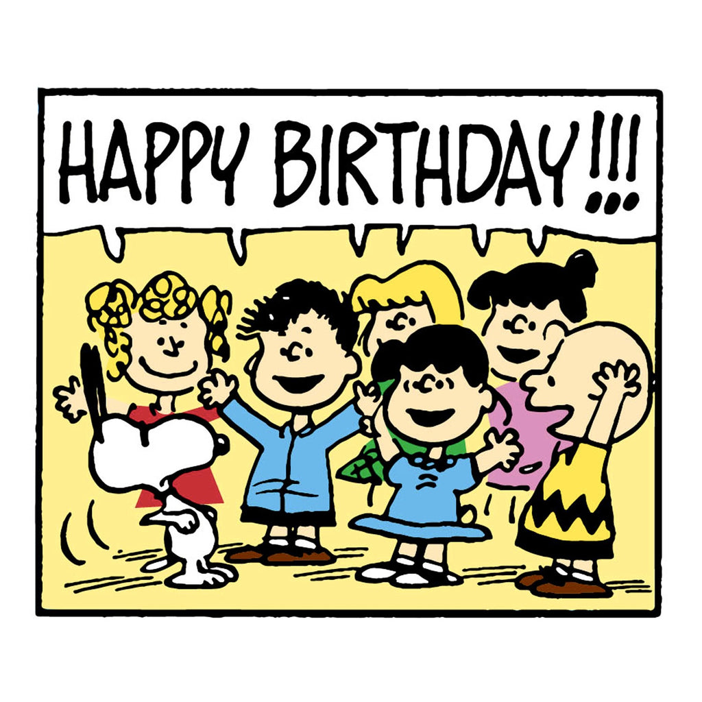 Peanuts and Snoopy Happy Birthday Card