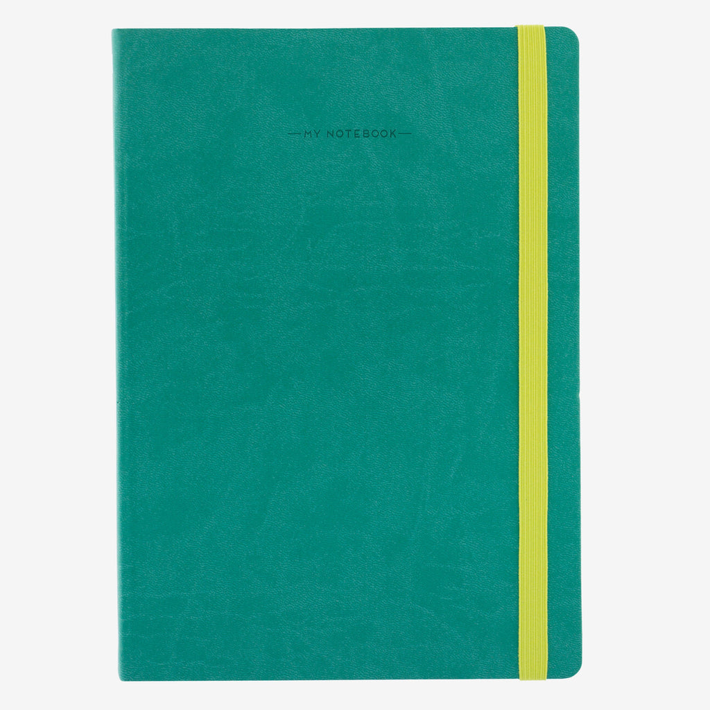 Large Lined Turquoise Notebook