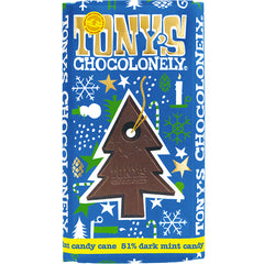 Tony's Chocolonely 51% Dark Mint Candy Cane Chocolate Bar