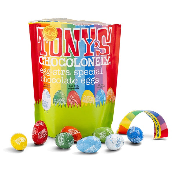 Tony's Chocolonely Mix of Chocolate Easter Egg Pouch