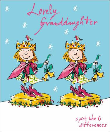Grandaughter Little Princes Christmas Card