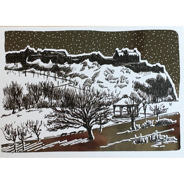 Edinburgh Castle Christmas Foiled Card
