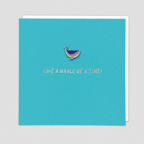 Whale Pin Badge Card
