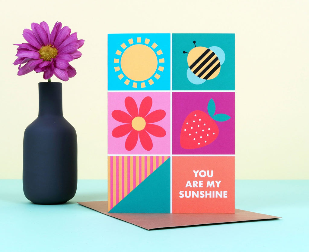 You are My Sunshine Colour Block Card