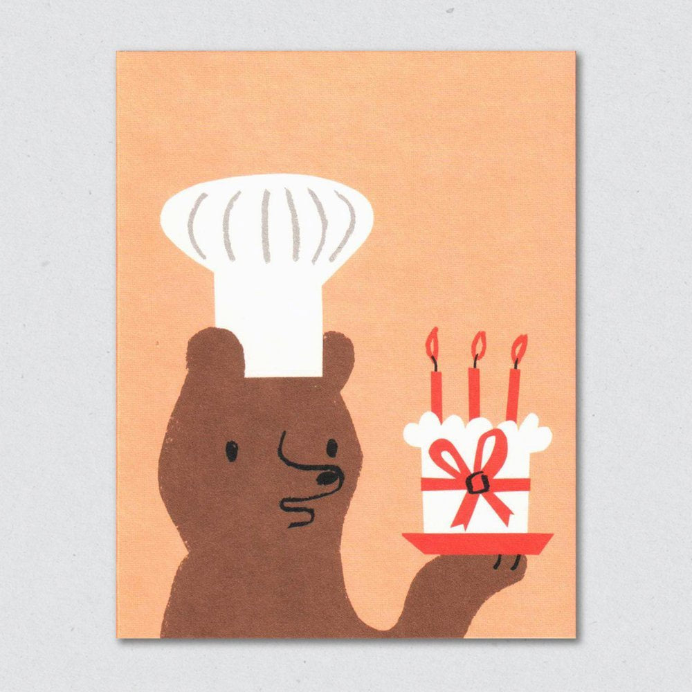 Baker Bear Birthday Card
