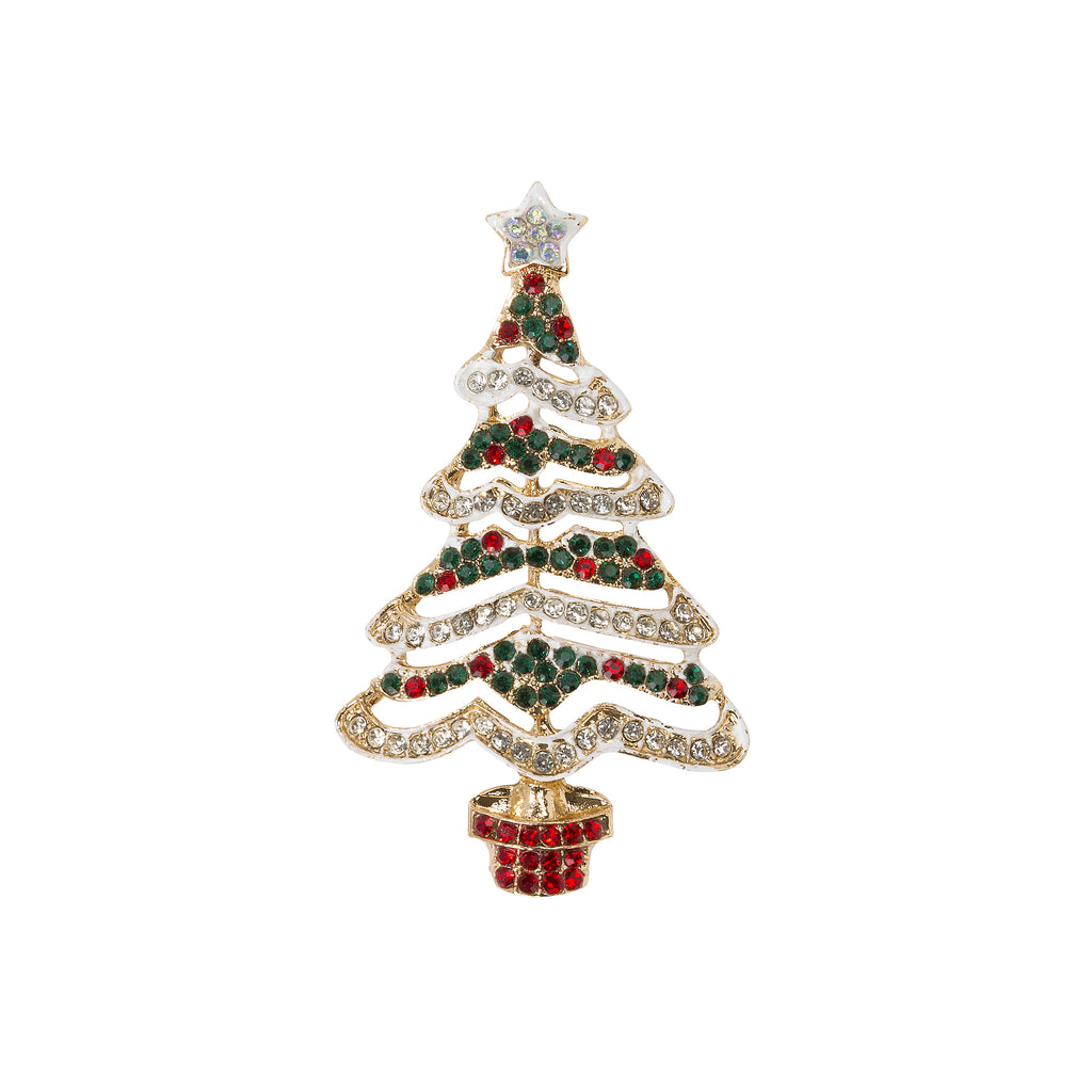 Enamel Christmas Tree Badge