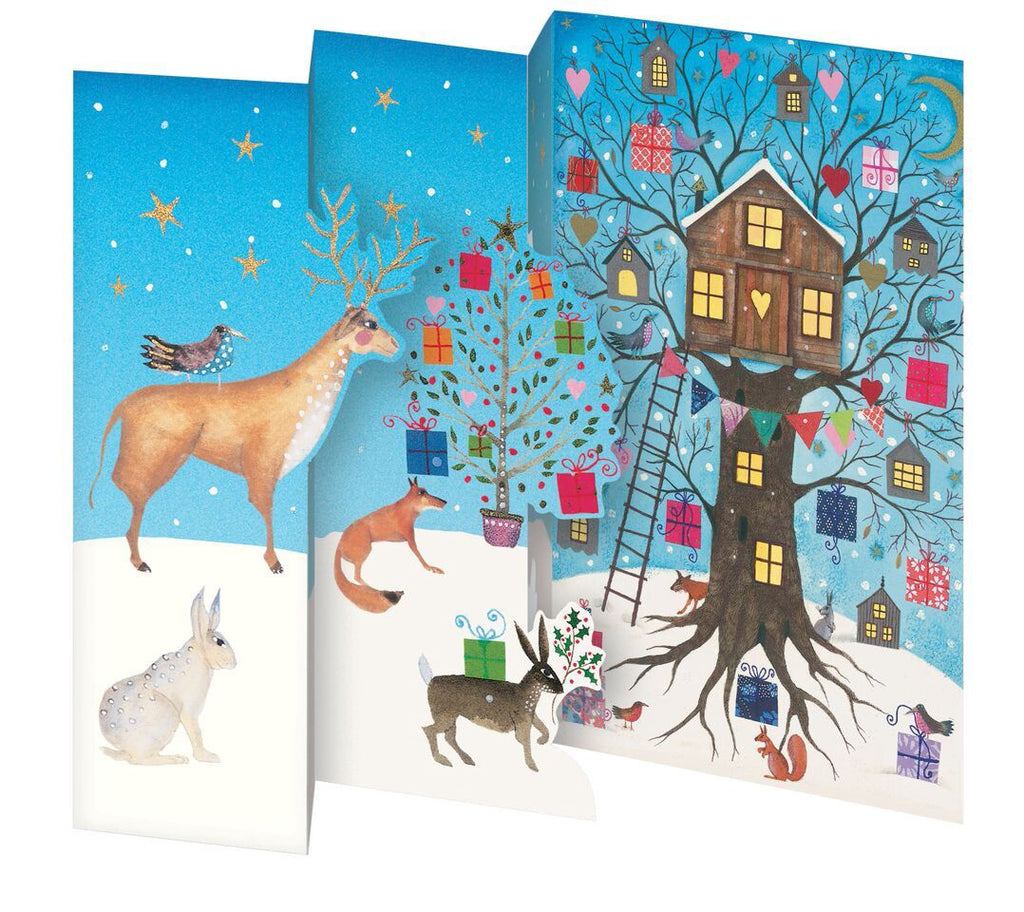Christmas Treehouse Trifold Card Pack
