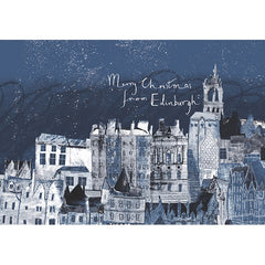 Merry Christmas From Edinburgh Skyline Card