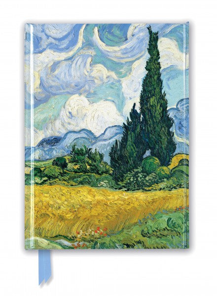 Vincent Van Gogh Wheat Field With Cypresses Trees Foiled Journal