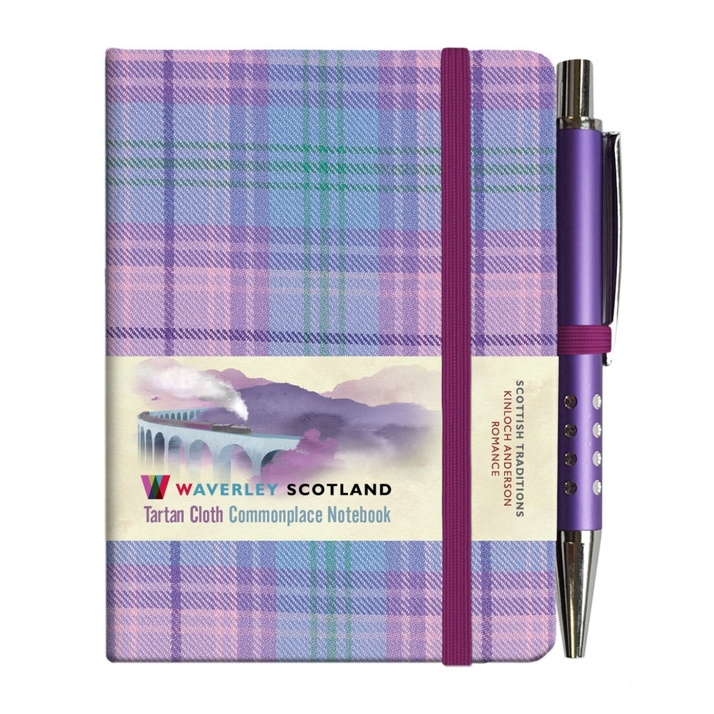 Mini Tartan Notebook with Pen - Romance