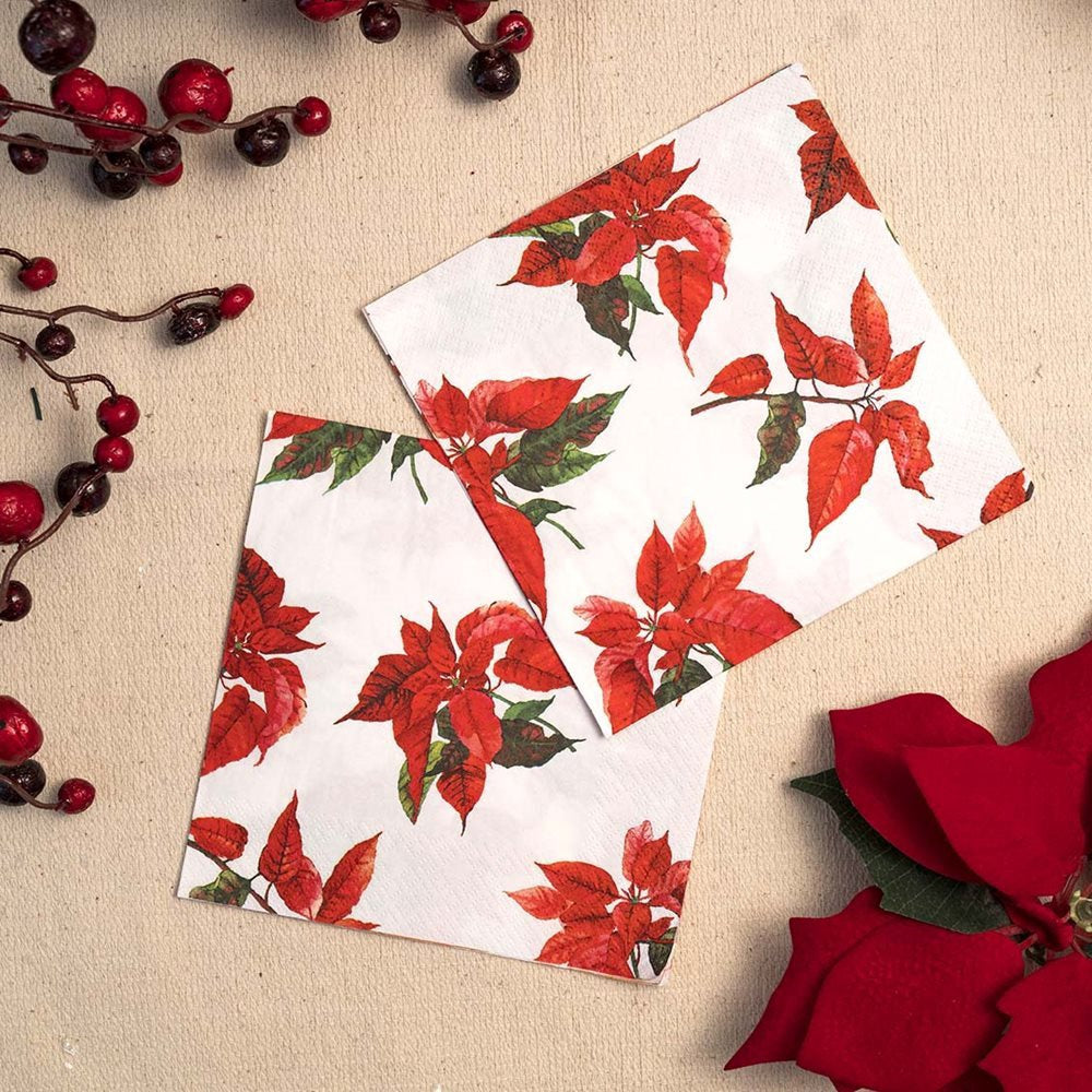 Botanical Poinsettia Napkins