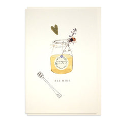 Hand Embroidered Bee Mine Card