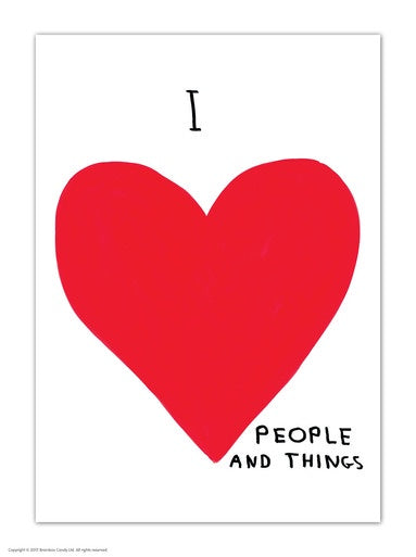 I Love People and Things Postcard