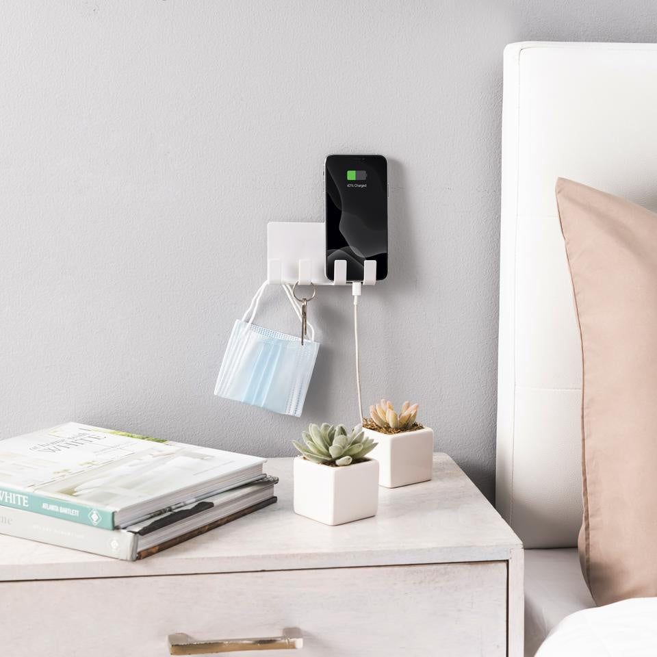 Wall Mounted Phone Holder White