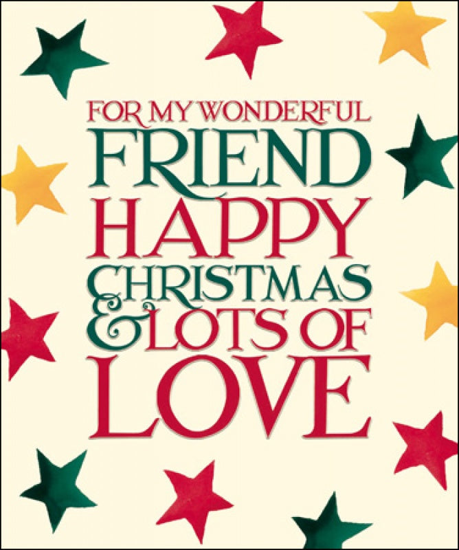 Emma Bridgewater Wonderful Friend Christmas Card