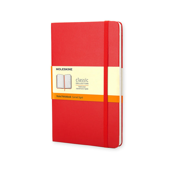 Red Riller Notebook Moleskine Large Ruled Notebook Scarlet Red Hard Cover - Paper Tiger