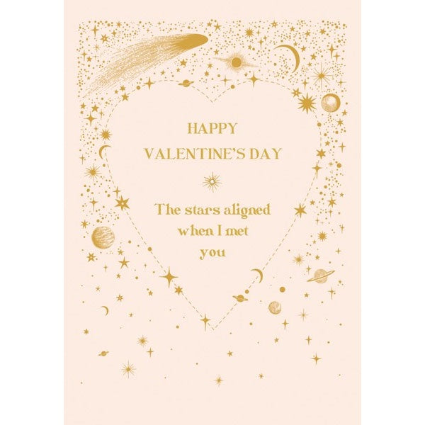 Stars Aligned when I Met You Valentine's Day Card