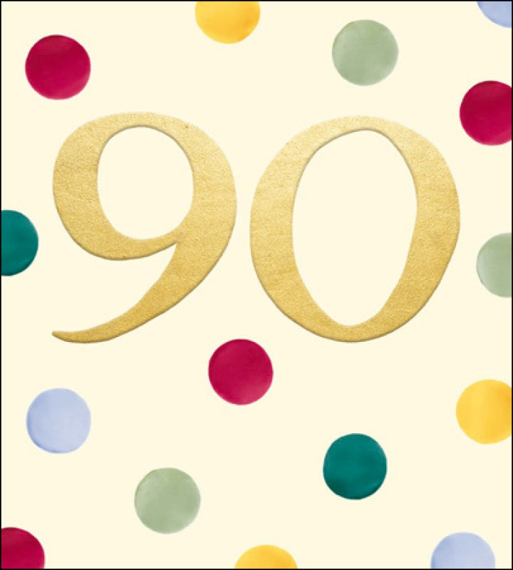 90th Birthday Dots Card