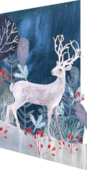 Silver Stag Laser Cut Christmas Card