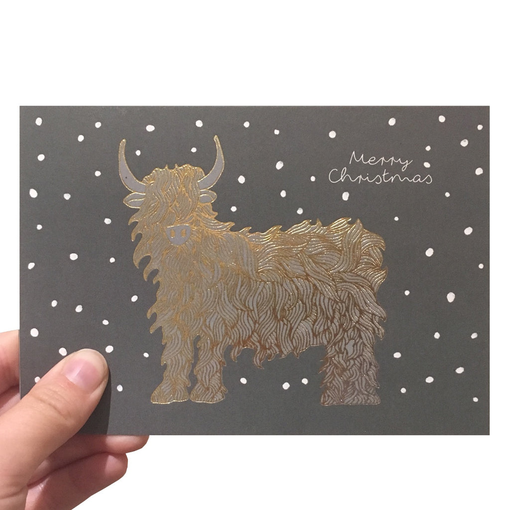 Highland Cow Christmas Card