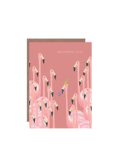 Flamingo Party Card