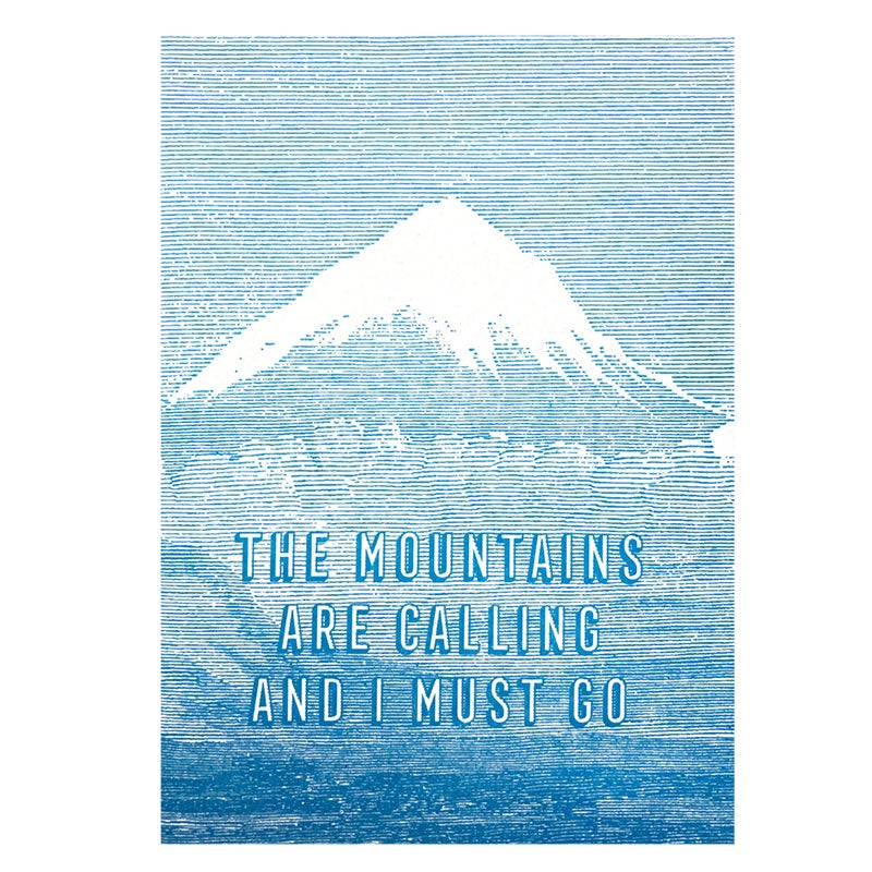 The Mountains Are Calling Blue Card